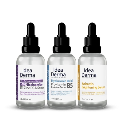 İdea Derma Niacinamide Hyaluronik Asit ve Arbutin Serum Set