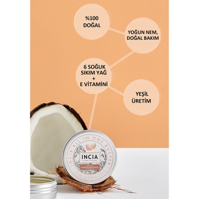 INCIA %100 Doğal Hindistan Cevizli Butter 50 ml