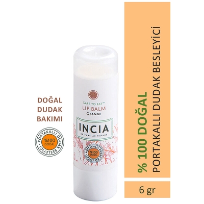 INCIA Doğal Portakallı Dudak Besleyici 6gr