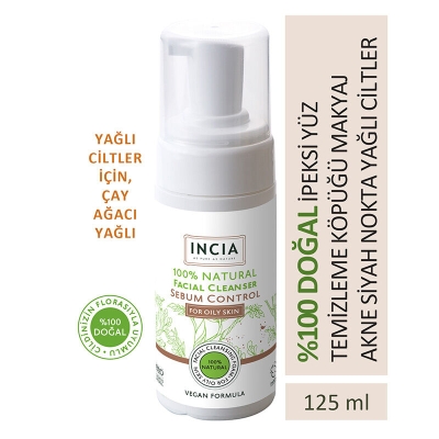 INCIA Yağlı Ciltler İçin Doğal Yüz Temizleyici 125 ml