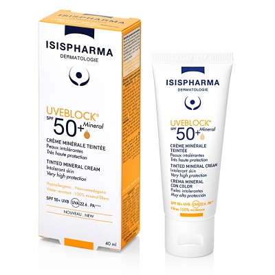 Isis Pharma Uveblock SPF 50+ Mineral Cream 40 ml - Renkli