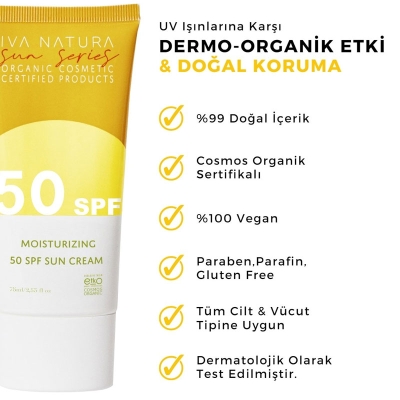 Iva Natura Organik Nemlendirici ve Koruyucu 50 SPF Güneş Kremi 75 ml