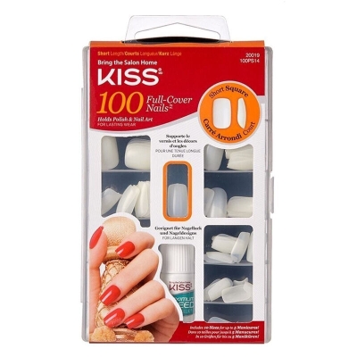 Kiss Renksiz Takma Tırnak Seti Yapıştırıcılı 100lü Paket