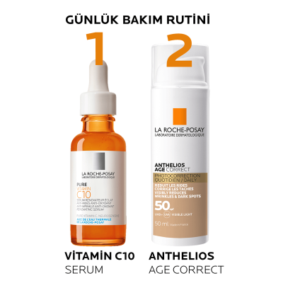 La Roche Posay Anthelios Age Correct SPF50+ Yaşlanma Karşıtı Renkli Yüz Güneş Kremi 50 ml