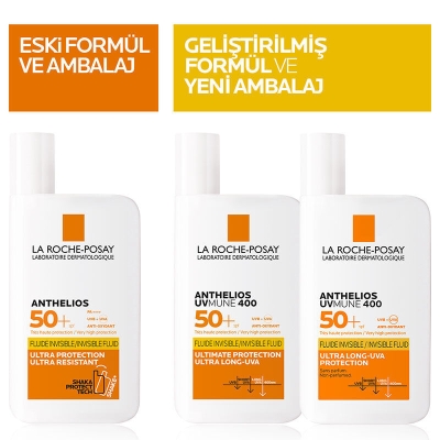 La Roche Posay Anthelios UVmune400 Invisible Fluid Tüm Cilt Tipleri İçin SPF50+ Yüz Güneş Kremi 50 ml