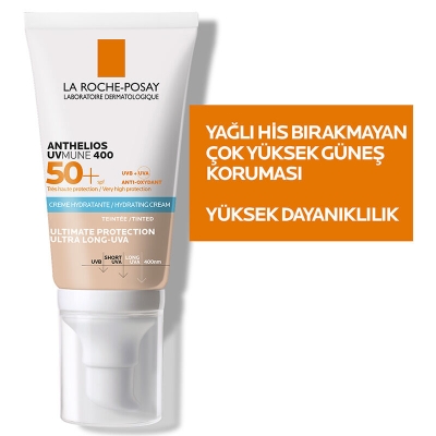 La Roche Posay Anthelios UVmune SPF+50 Hassas Ciltler İçin Yüksek Korumalı Renkli Yüz Güneş Kremi 50 ml