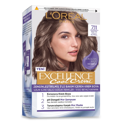 Loreal Paris Excellence Cool Creme 7.11 Ekstra Küllü Kumral Saç Boyası