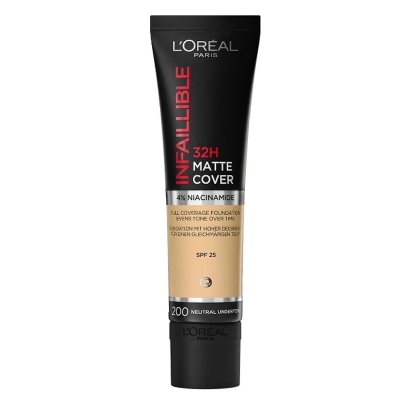 Loreal Paris Infaillible 32H Matte Cover Yüksek Kapatıcı Fondöten - 200 Nötr Alt Ton 30 ml