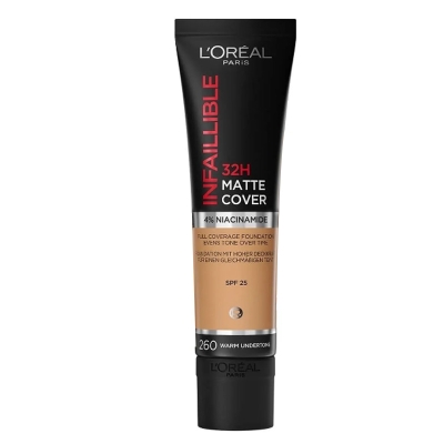 Loreal Paris Infaillible 32h Matte Cover Yüksek Kapatıcı Fondöten - 260 Sıcak Alt Ton 30 ml