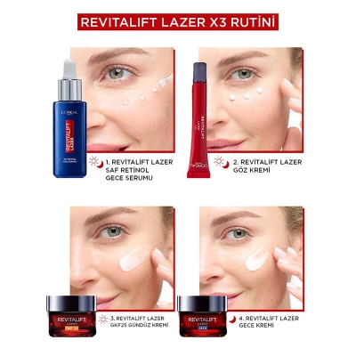 Loreal Paris Revitalift Lazer X3 Leke ve Kırışıklık Karşıtı Bakım GFK 25 50 ml