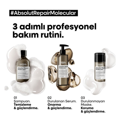 Loreal Professionel Absolut Repair Molecular Yıpranmış Saçlar İçin Şampuan 300 ml