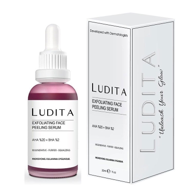 Ludita Cilt Tonu Eşitleyici Yüz Peeling Kırmızı Serum 30 ml