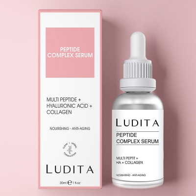 Ludita İnce Çizgi ve Kırışıklık Karşıtı, Yoğun Nemlendirici Peptit Kompleks Serum 30 ml