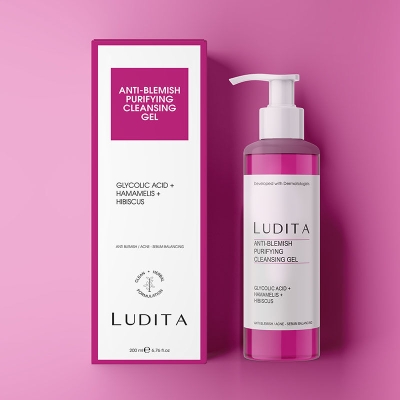 Ludita Lekeli Ciltler için Hibiscus Özlü Arındıcı Yüz Yıkama Jeli 200 ml