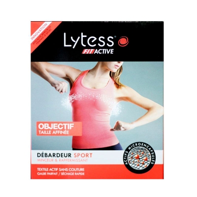 Lytess Fit Active Debardeur Sport - Şekillendirici Spor Body (S-M) Black - Siyah