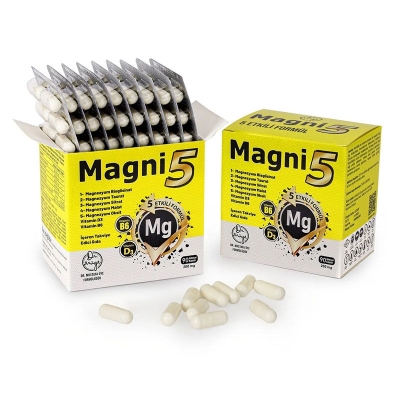 Magni5 Magnezyum Vitamin D3 B6 İçeren Takviye Edici Gıda 3x90 Kapsül