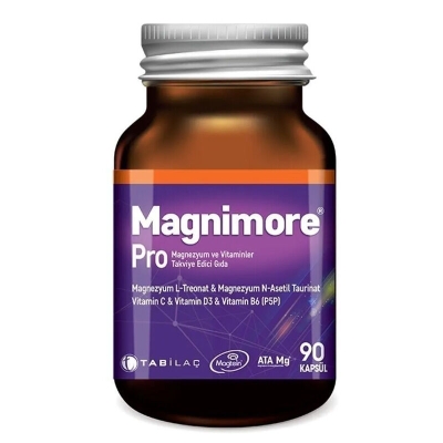 Magnimore Pro Magnezyum ve Vitaminler Takviye Edici Gıda 90 Kapsül