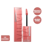 Maybelline New York Super Stay Vinyl Ink Likit Parlak Ruj - 100 Charmed - Thumbnail