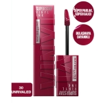 Maybelline New York Super Stay Vinyl Ink Likit Parlak Ruj - 30 Unrivaled - Thumbnail