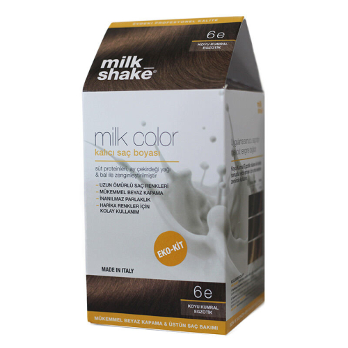 Milk Shake Milk Color Kalıcı Saç Boyası 6 e - Koyu Kumral Egzotik - EKO KİT - 1