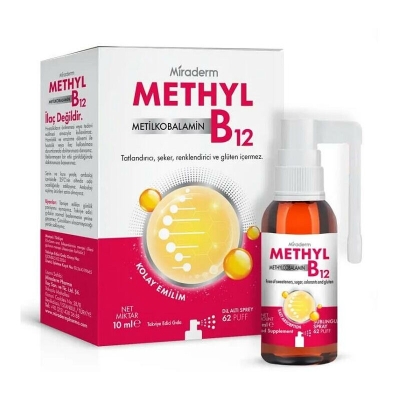 Miraderm Methylcobalamin B12 Takviye Edici Gıda 10 ml