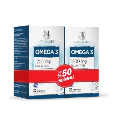 Naturalnest Omega 3 1200mg Balık Yağı 30 Kapsül - İKİNCİSİ %50 İNDİRİMLİ