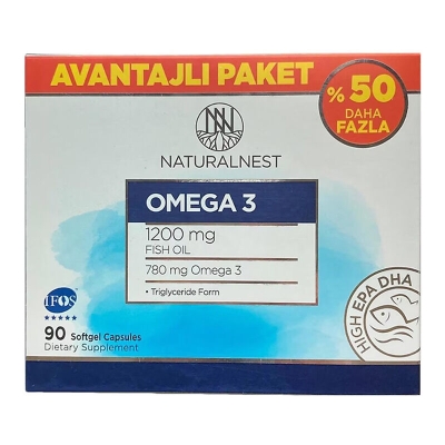 Naturalnest Omega 3 Takviye Edici Gıda 90 Kapsül - Avantajlı Paket