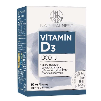 Naturalnest Vitamin D3 1000 IU Sprey 10 ml