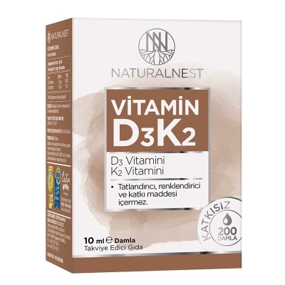 Naturalnest Vitamin D3K2 Damla 10 ml