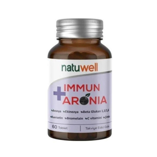 Natuwell Immun+Aronia Bitkisel Takviye Edici Gıda 60 Tablet - 1