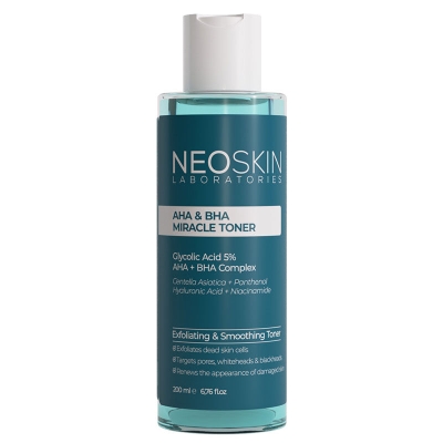 Neoskin AHA BHA Arındırıcı ve Gözenek Sıkılaştırıcı Temizleyici Tonik 200 ml