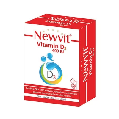 Newvit Vitamin D3 400 IU Sprey / Damla 30 ml