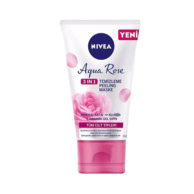 Nivea Aqua Rose Peeling Maske 3 in 1 Temizleyici 150 ml