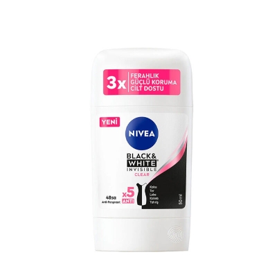 Nivea Invisible Black- White Clear Kadın Stick Deodorant 50 ml