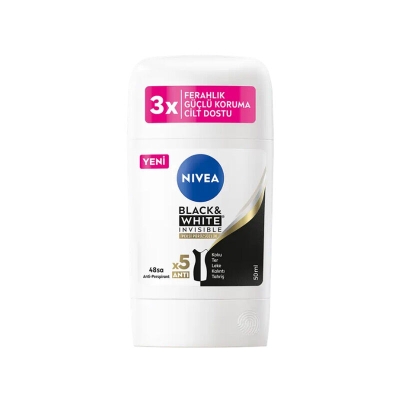 Nivea Invisible Black- White İpeksi Pürüzsüzlük Kadın Stick Deodorant 50 ml