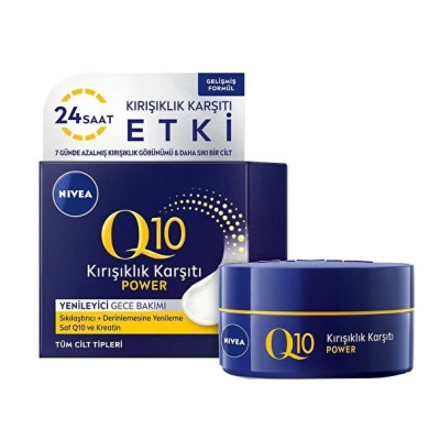 Nivea Q10 Power Kırıışıklık Karşıtı ve Sıkılaştırıcı Gece Kremi 50 ml