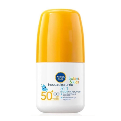 Nivea Sun Kids Spf50+ Hassas Koruma Güneş Koruyucu Roll-on 50 ml