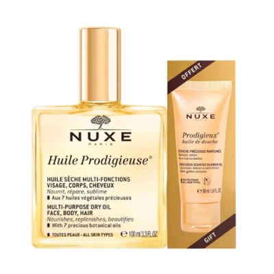 NUXE Huile Prodigieuse Çok Amaçlı Kuru Bakım Yağı 100 ml - Duş Jeli HEDİYE