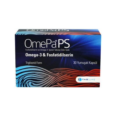 OmePa PS Fosfatidilserin ve Omega 3 İçeren Takviye Edici Gıda 30 Yumuşak Kapsül