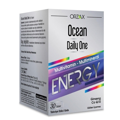 Orzax Ocean Daily One Energy 30 Tablet - Takviye Edici Gıda