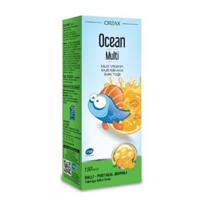 Orzax Ocean Multi Şurup 150 ml - Ballı Portakallı