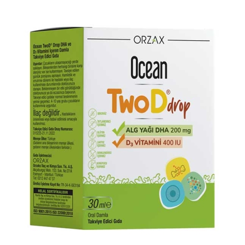 Orzax Ocean TwoD Drop D3 Vitamini 400 IU 30 ml - 1