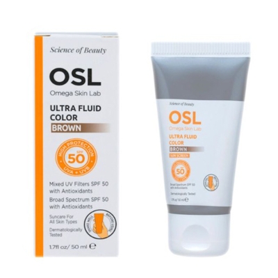 Osl - Omega Skin Lab Ultra Fluide Color Spf50+ Güneş Koruyucu Krem 50 ml -Brown