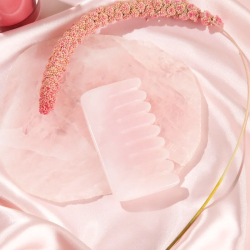 Pelcare Rose Quartz Crystal Hair Comb Masaj Taşı - 2