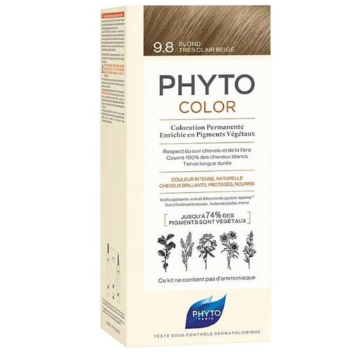 Phyto Phytocolor Bitkisel Saç Boyası 9.8 - Açık Sarı Bej Yeni Formül - 1