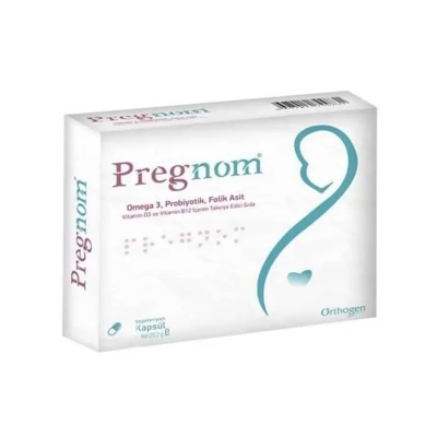 Pregnom Omega 3 Probiyotik Folik Asit 30 Yumuşak Jel Kapsül