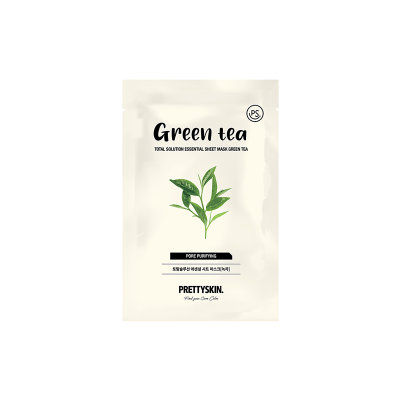 Prettyskin Total Solution Essential Sheet Mask - Green Tea 23 g