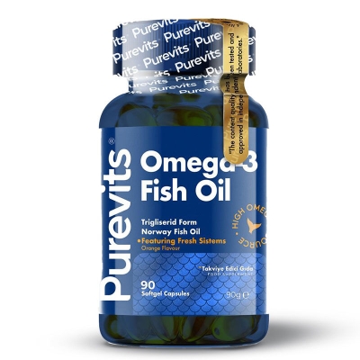 Purevits Omega-3 Fish Oil Takviye Edici Gıda 90 Kapsül