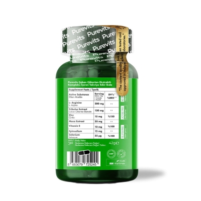 Purevits Tribulus Formen Coplex 60 Vegan Kapsül