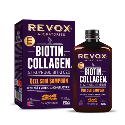 Revox Biotin Collagen At Kuyruğu Bitki Özü Şampuan 400 ml